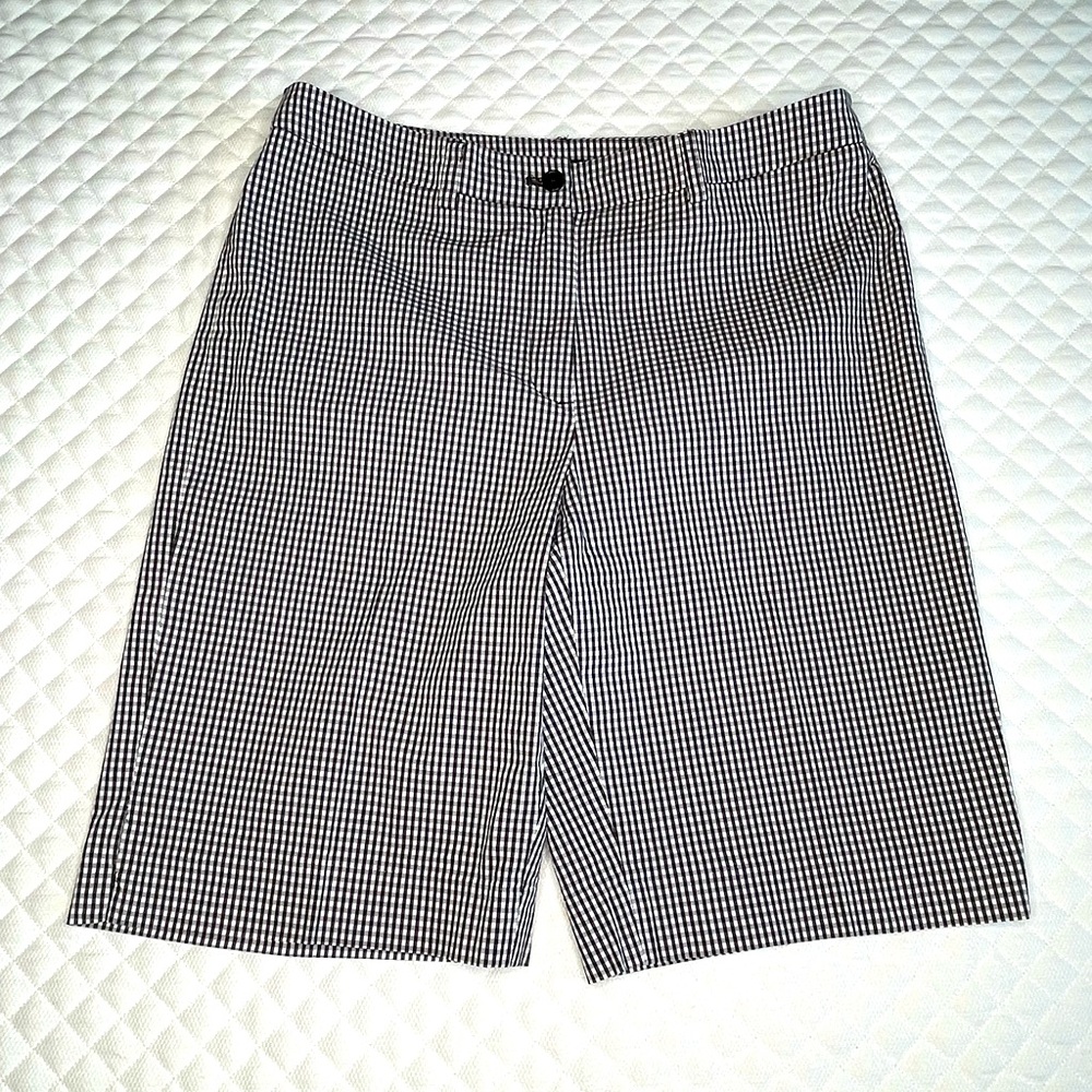 Jones New York Bermuda Shorts in Black/White Gingham